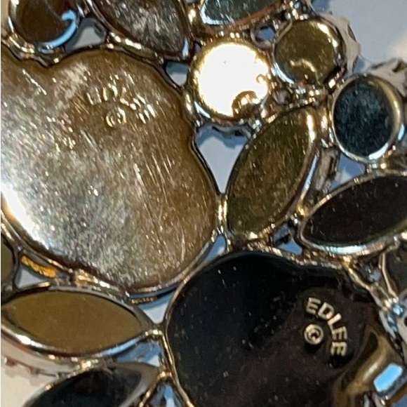 Vintage Edlee molded AB sapphire Bracelet-Rare piece - Picture 6 of 7